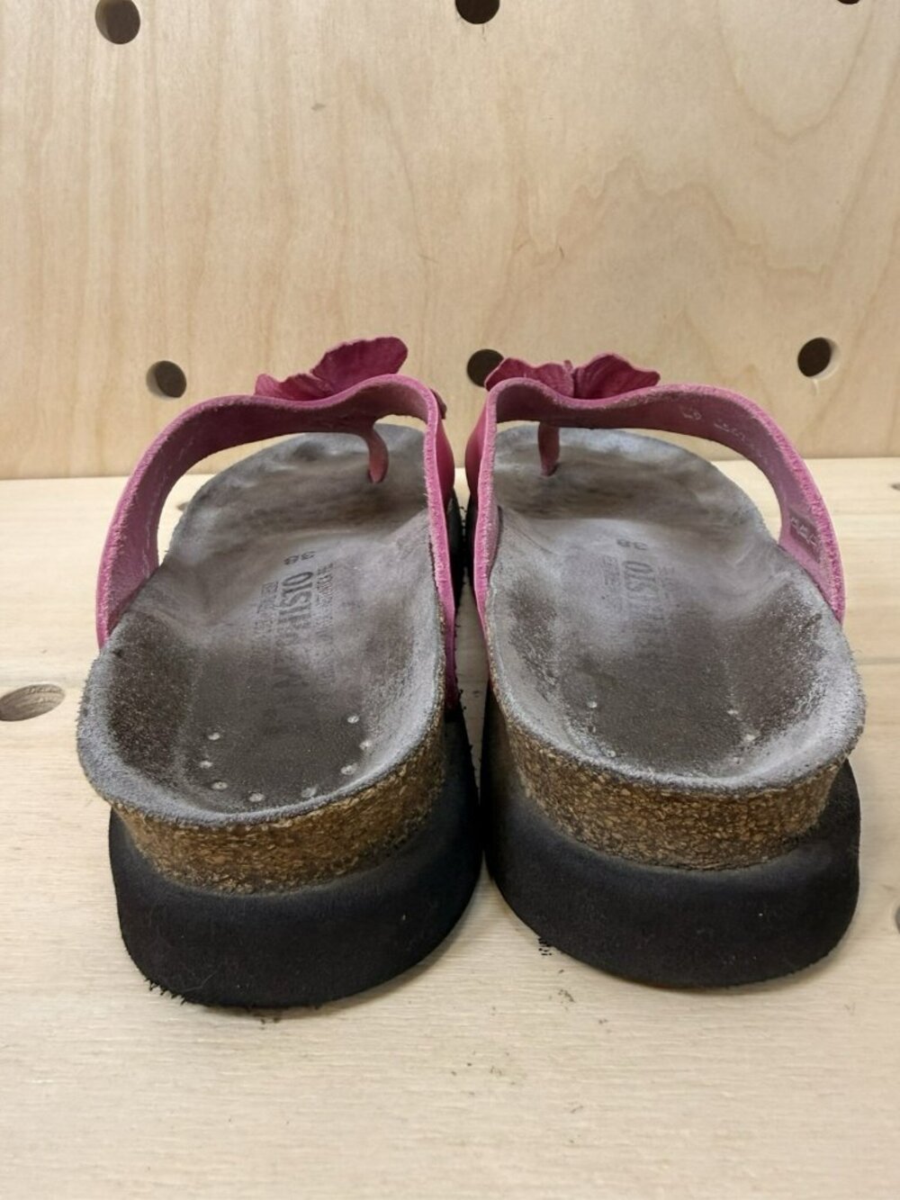 Mephisto Violette Womens Pink Flower Leather Flip Flop Thong Sandal EU 38 US 7.5 - Picture 10 of 12